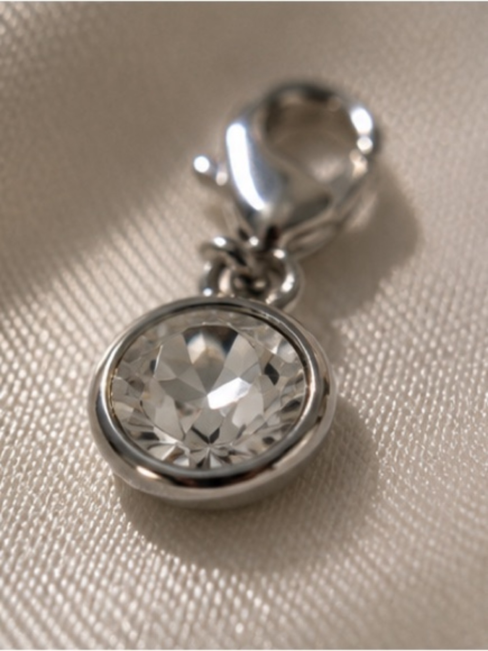 Swarovski Crystal Touchstone Silver Charm